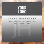 Uw logo, bedrijfsnaam en monogram  raamsticker (Vel 2)