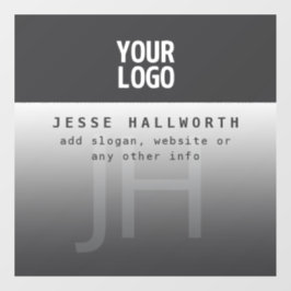 Uw logo, bedrijfsnaam en monogram  raamsticker