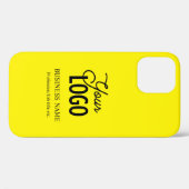 Uw Logo & Bedrijfsnaam enz. Heldergeel Case-Mate iPhone Case (Achterkant (horizontaal))