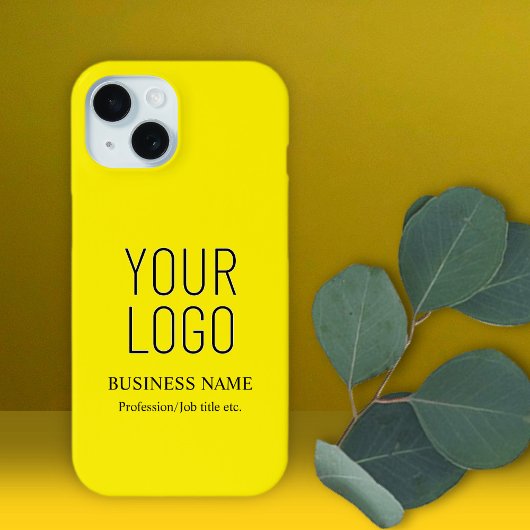 Uw Logo & Bedrijfsnaam enz. Heldergeel Case-Mate iPhone Case