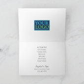 Uw Logo, Bedrijfsnaam, Geborsteld Zilver & Goud Bedankkaart (Binnen)