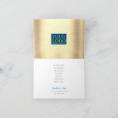 Uw Logo, bedrijfsnaam, glanzende Gold-reeks dan Bedankkaart (Binnen)