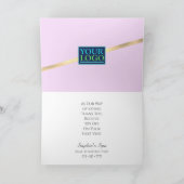 Uw Logo bedrijfsnaam, Gold Stripe Lila, vs 2 Bedankkaart (Binnen)