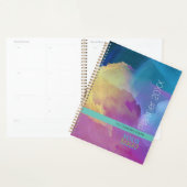 Uw Logo/Bedrijfsnaam/Jaar/Paarse Blue Gold Agaat Planner (Display)
