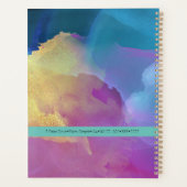 Uw Logo/Bedrijfsnaam/Jaar/Paarse Blue Gold Agaat Planner (Achterkant)