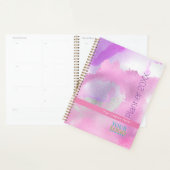Uw Logo/Bedrijfsnaam/Jaar/Paarse Roze Waterverf Planner (Display)