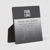 Uw Logo, bedrijfsnaam & monogram Fotoplaat (Voorkant)