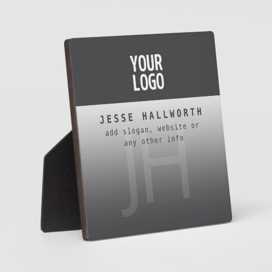 Uw Logo, bedrijfsnaam & monogram Fotoplaat (Voorkant)