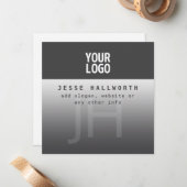 Uw Logo, bedrijfsnaam & monogram Notitiekaartje (Voorkant / Achterkant in situ)