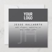 Uw Logo, bedrijfsnaam & monogram Notitiekaartje (Voorkant)