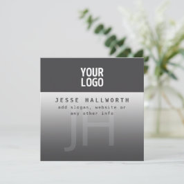 Uw Logo, bedrijfsnaam & monogram Notitiekaartje