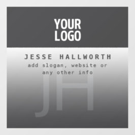 Uw logo, bedrijfsnaam & monogram  raamsticker