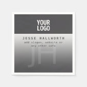 Uw Logo, bedrijfsnaam & monogram Servet (Voorkant)