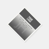 Uw Logo, bedrijfsnaam & monogram Servet (Hoek)