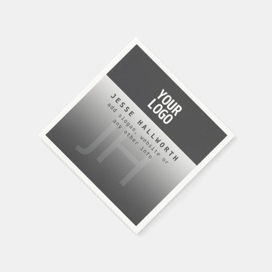 Uw Logo, bedrijfsnaam & monogram Servet (Hoek)