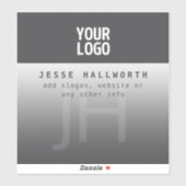 Uw Logo, bedrijfsnaam & monogram Sticker (Vel)