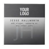 Uw Logo, bedrijfsnaam & monogram Tegeltje (Voorkant)