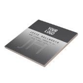 Uw Logo, bedrijfsnaam & monogram Tegeltje (Zijkant)