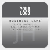 Uw Logo, bedrijfsnaam & monogram Vierkante Sticker (Voorkant)