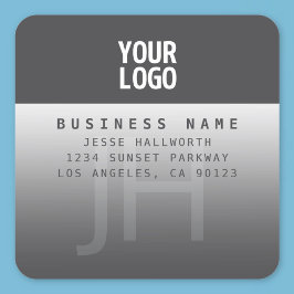 Uw Logo, bedrijfsnaam & monogram Vierkante Sticker