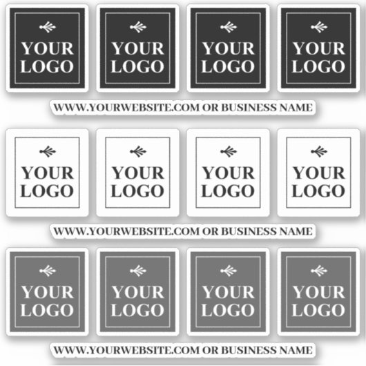 Uw Logo & Bedrijfsnaam Sjabloon Sticker (Voorkant)