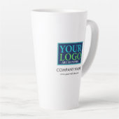 Uw Logo, bedrijfsnaam & website Promo Latte Mok (Rechterhoek)