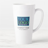 Uw Logo, bedrijfsnaam & website Promo Latte Mok (Rechts)