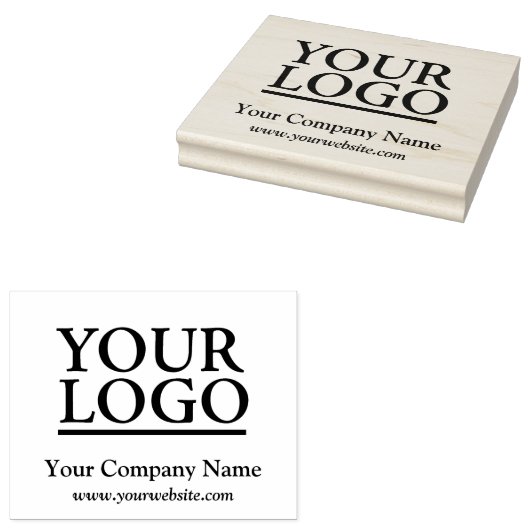Uw Logo, Bedrijfsnaam, Website Rubberstempel (Gestempeld)