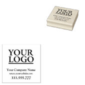 Uw Logo, Bedrijfsnaam, Website, Telefoon Rubberstempel (Gestempeld)