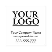 Uw Logo, Bedrijfsnaam, Website, Telefoon Rubberstempel (Afrduk)