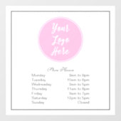 Uw logo Bedrijfsuren Raamsticker (Vel)