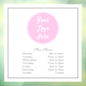 Uw logo Bedrijfsuren Raamsticker (Vel 3)