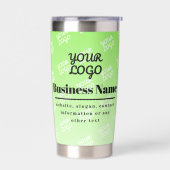 Uw Logo + betegelde Logo achtergrond & bewerkbare  Geïsoleerde Drinkbeker (Links)