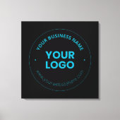 Uw Logo | Bewerkbare bedrijfsnaam en website Canvas Afdruk (Voorkant)