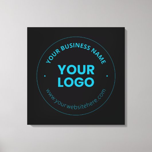 Uw Logo | Bewerkbare bedrijfsnaam en website Canvas Afdruk (Voorkant)