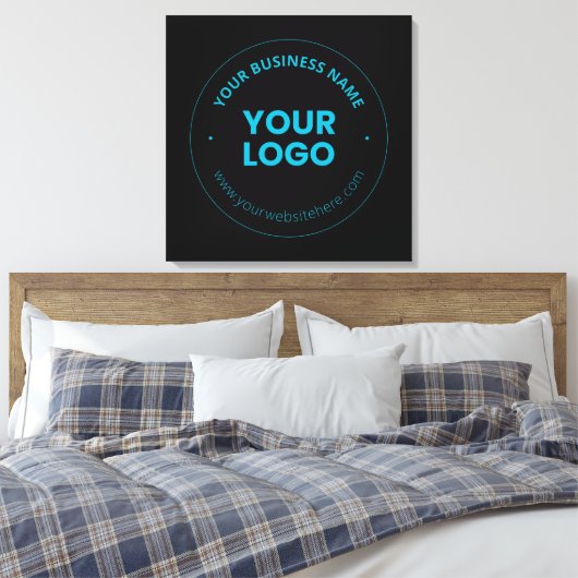 Uw Logo | Bewerkbare bedrijfsnaam en website Canvas Afdruk (Insitu (Slaapkamer))