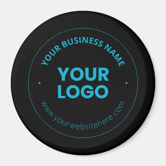 Uw Logo | Bewerkbare bedrijfsnaam en website Magneet (Voorkant)