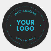 Uw Logo | Bewerkbare bedrijfsnaam en website Ronde Sticker (Voorkant)