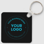Uw Logo | Bewerkbare bedrijfsnaam en website Sleutelhanger (Achterkant)