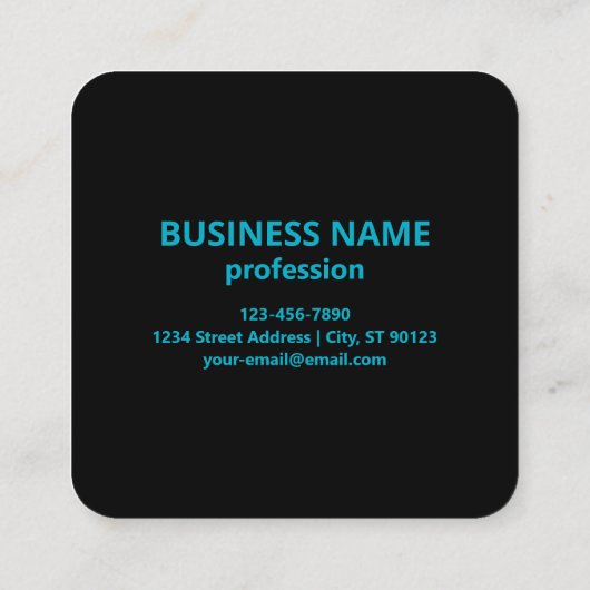 Uw Logo | Bewerkbare bedrijfsnaam en website Vierkante Visitekaartje (Achterkant)