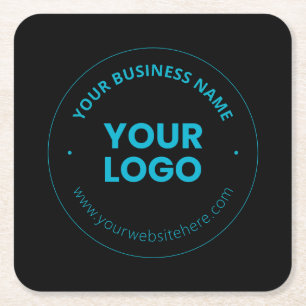 Uw Logo   Bewerkbare bedrijfsnaam & website Kartonnen Onderzetters