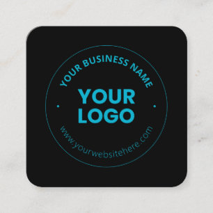 Uw Logo   Bewerkbare bedrijfsnaam & website Vierkante Visitekaartje