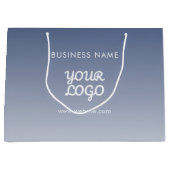 Uw logo bewerkbare kleurengradiënt groot cadeauzakje (Voorkant)