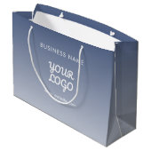 Uw logo bewerkbare kleurengradiënt groot cadeauzakje (Achterkant Gekanteld)
