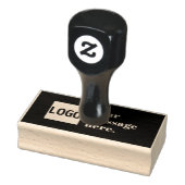 Uw Logo & Bewerkbare Retro Tekst Rubberstempel (Stempel)