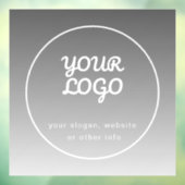 Uw logo & bewerkbare tekst | donkergrijze ombre raamsticker (Vel 3)