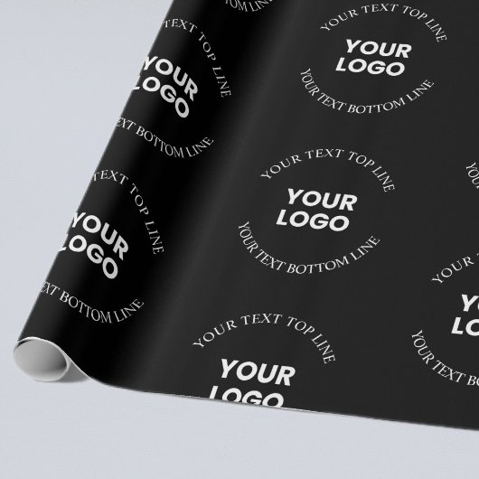 Uw logo & bewerkbare tekst | Herhalend patroon Cadeaupapier