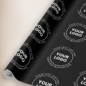 Uw Logo & Bewerkbare Tekst | Herhalend Patroon Cadeaupapier