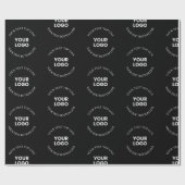 Uw logo & bewerkbare tekst | Herhalend patroon Cadeaupapier (Vlak)