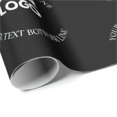 Uw logo & bewerkbare tekst | Herhalend patroon Cadeaupapier (Rol Hoek)